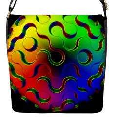 Ball Sphere Digital Art Fractals Flap Closure Messenger Bag (s) by Pakrebo