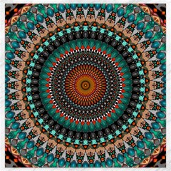 Ornament Circle Picture Colorful Canvas 16  X 16  by Pakrebo