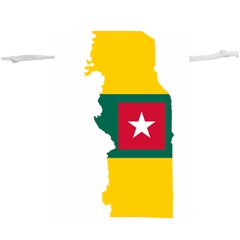 Togo Flag Map Geography Outline  Lightweight Drawstring Pouch (xl) by Sapixe