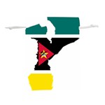 Mozambique Flag Map Geography Lightweight Drawstring Pouch (S) Front