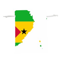 Sao Tome Principe Flag Map Lightweight Drawstring Pouch (s) by Sapixe