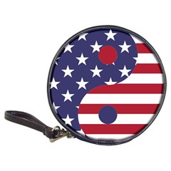 Yang Yin America Flag Abstract Classic 20-cd Wallets by Sapixe