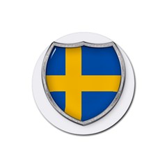 Flag Sweden Country Swedish Symbol Rubber Coaster (round)  by Sapixe