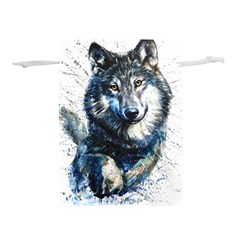 Gray Wolf - Forest King Lightweight Drawstring Pouch (s) by kot737