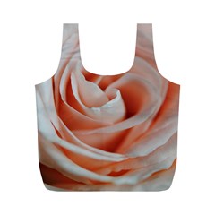 Soft Pink Rose Close Up Full Print Recycle Bag (m) by bloomingvinedesign