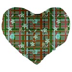 Textile Fabric Large 19  Premium Heart Shape Cushions Front