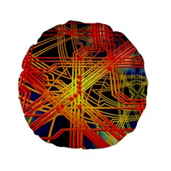 Board Circuits Control Center Trace Standard 15  Premium Round Cushions by Pakrebo