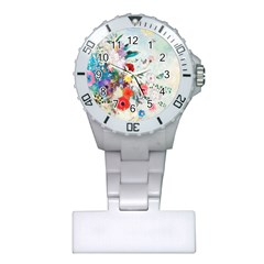 Floral Bouquet Plastic Nurses Watch by Sobalvarro