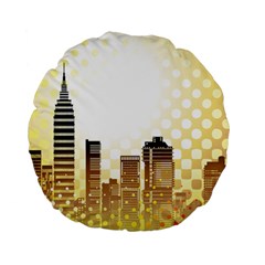 Life Urban City Scene Building Standard 15  Premium Flano Round Cushions by Simbadda