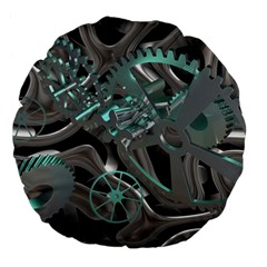 Gears Machine Machines Large 18  Premium Flano Round Cushions by Bajindul