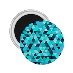 Teal Triangles Pattern 2 25  Magnets by LoolyElzayat