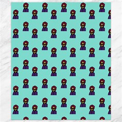 Nerdy 60s  Girl Pattern Aqua Canvas 8  X 10  by snowwhitegirl