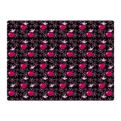 Cherries An Bats Black Double Sided Flano Blanket (mini)  by snowwhitegirl