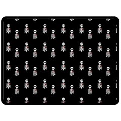 Heart Skeleton Pattern Fleece Blanket (large)  by snowwhitegirl