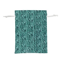 Knitted Wool Blue Lightweight Drawstring Pouch (s) by snowwhitegirl