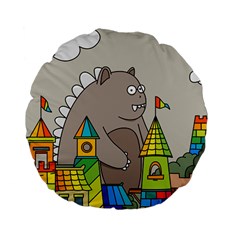 Kids Drawing Children Artwork Art Standard 15  Premium Flano Round Cushions by Simbadda