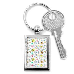 Summer Pattern Design Colorful Key Chain (rectangle) by Simbadda