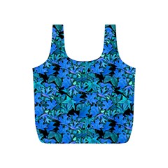 Fall Leaves Blue Full Print Recycle Bag (s) by bloomingvinedesign