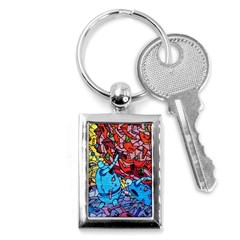 Graffiti Wall Mural Painting Arts Key Chain (rectangle) by Simbadda
