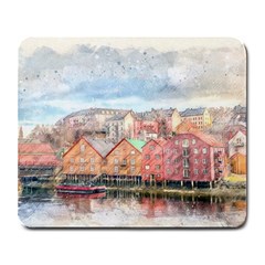 Architecture City Buildings River Large Mousepads by Simbadda