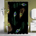 Seamless Pattern With Peacock Feather Shower Curtain 48  x 72  (Small)  Curtain(48  X 72 ) - 42.18 x64.8  Curtain(48  X 72 )