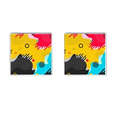 Abstract Colorful Pattern Shape Design Background Cufflinks (square) by Vaneshart