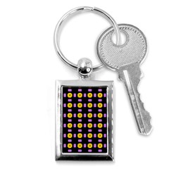 Pattern Black Background Seamless Key Chain (rectangle) by Simbadda