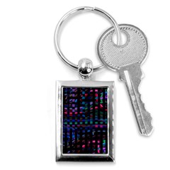 Stripes Background Black Colorful Key Chain (rectangle) by Simbadda
