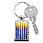 Birch Tree Background Scrapbooking Key Chain (Rectangle) Front