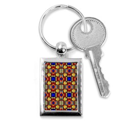 Stained Glass Pattern Texture Key Chain (rectangle) by Simbadda