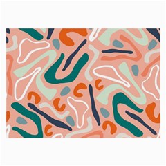 Organic Forms And Lines Seamless Pattern Large Glasses Cloth by Vaneshart