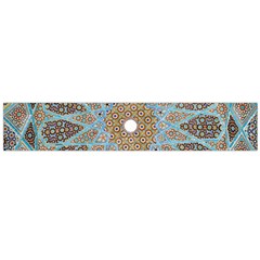 Vintage Flower Floral Pattern Line Tile Circle Art Design Symmetry Mosaic Culture Dome Shape Persian Large Flano Scarf  by Vaneshart