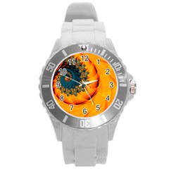 Art Artwork Fractal Digital Art Round Plastic Sport Watch (l) by Wegoenart