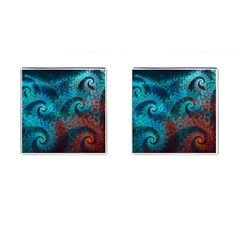 Abstract Patterns Spiral Cufflinks (square) by Vaneshart