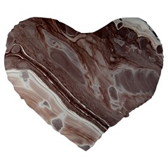 Mud Large 19  Premium Flano Heart Shape Cushions by WILLBIRDWELL