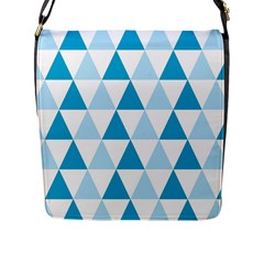 Abstract Modern Background Blue Flap Closure Messenger Bag (l) by Vaneshart