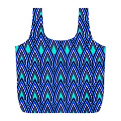 Teardrops In Blue Full Print Recycle Bag (l) by bloomingvinedesign