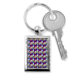 Thursday Pattern  Blue Key Chain (rectangle) by snowwhitegirl