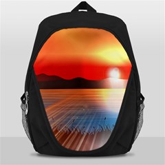 Sunset Water River Sea Sunrays Backpack Bag by Mariart