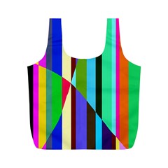 Stripes Interrupted Full Print Recycle Bag (m) by bloomingvinedesign