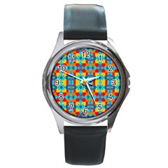 Pop Art  Round Metal Watch by Sobalvarro
