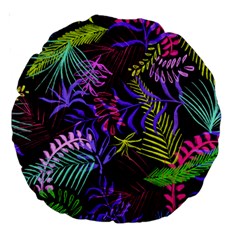 Leaves  Large 18  Premium Round Cushions by Sobalvarro