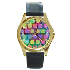 Pattern  Round Gold Metal Watch by Sobalvarro