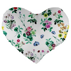 Leaves Large 19  Premium Heart Shape Cushions by Sobalvarro