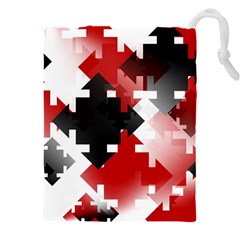Black And Red Multi Direction Drawstring Pouch (5xl) by Vaneshart
