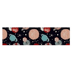 Space Galaxy Pattern Satin Scarf (oblong) by Vaneshart