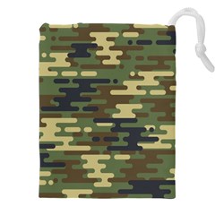 Curve Shape Seamless Camouflage Pattern Drawstring Pouch (5xl) by Vaneshart