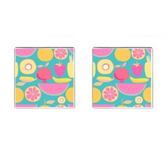 Seamless Pattern With Fruit Vector Illustrations Gift Wrap Design Cufflinks (square) by Vaneshart