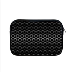 Black Metallic Hexagon Mesh Pattern Background Apple Macbook Pro 15  Zipper Case by Vaneshart