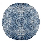 Boho Pattern Style Graphic Vector Large 18  Premium Flano Round Cushions Back